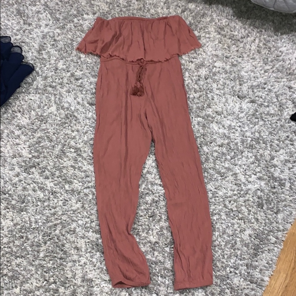 off the shoulder aerie full length romper